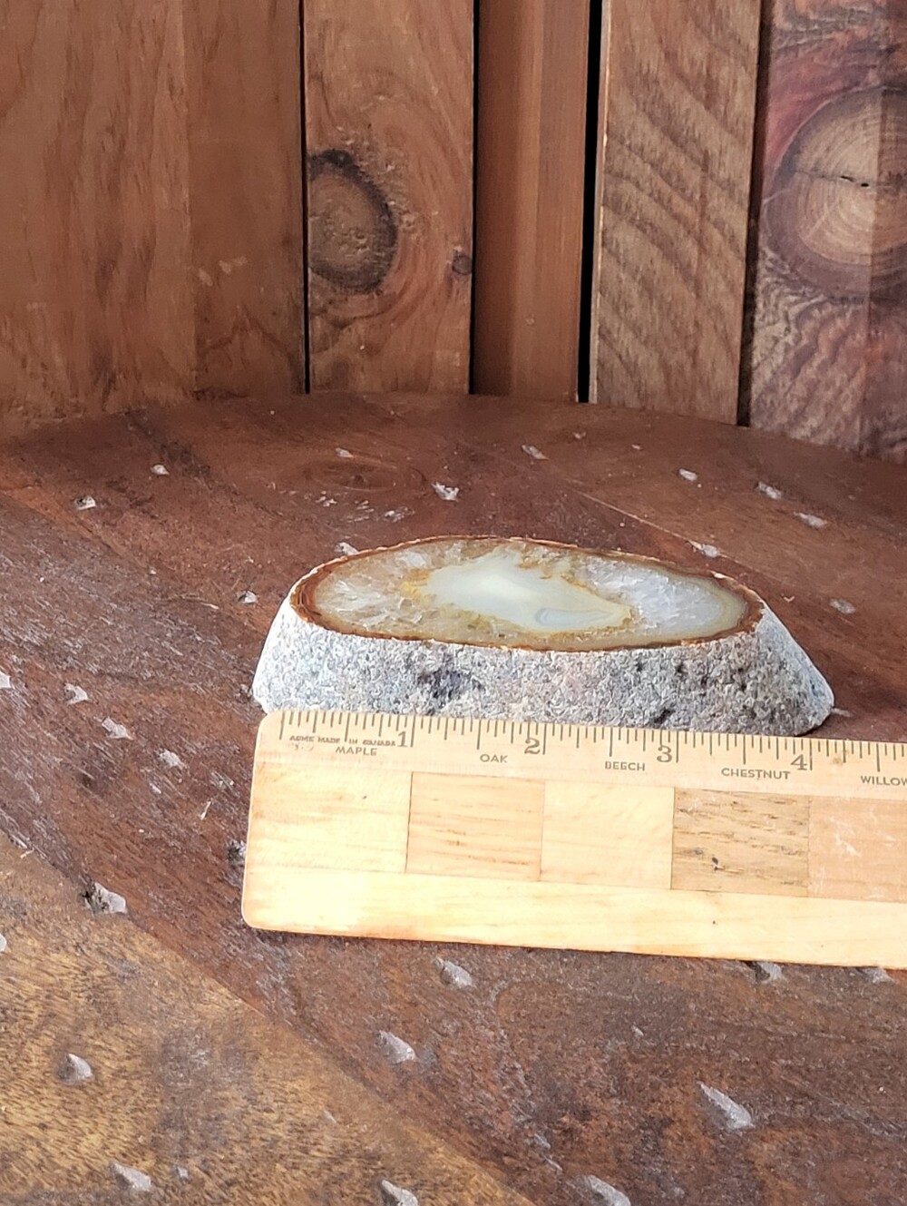 Polished Agate Geode Slice - Picture 11 of 13